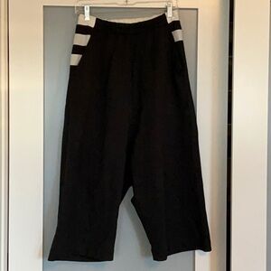 Y-3 Black and White Textured Pants